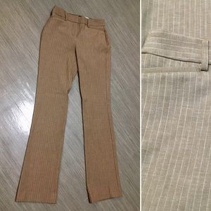 EXPRESS brown pinstriped dress pants. Size OOR.